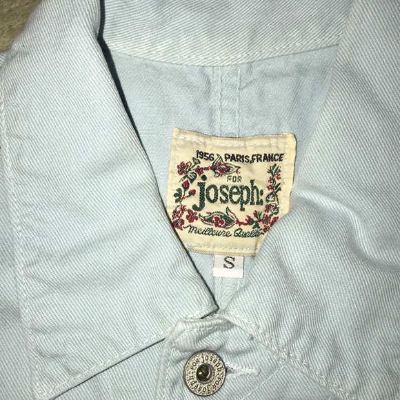 Designer Joseph Paris France SM denim vest top - Picture 3 of 8